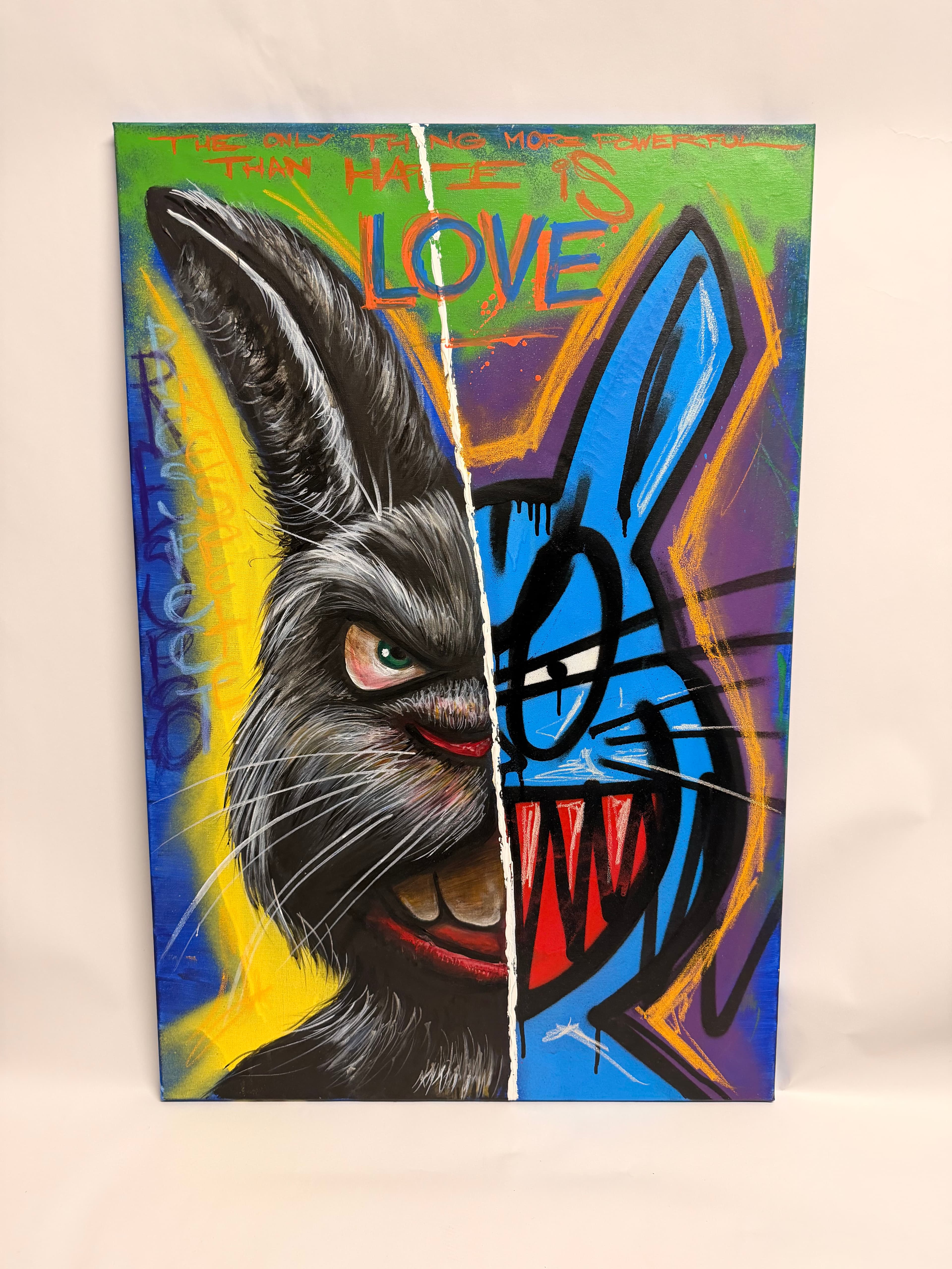 Painting titled Instinct of love from the Chaos and Dignity series
