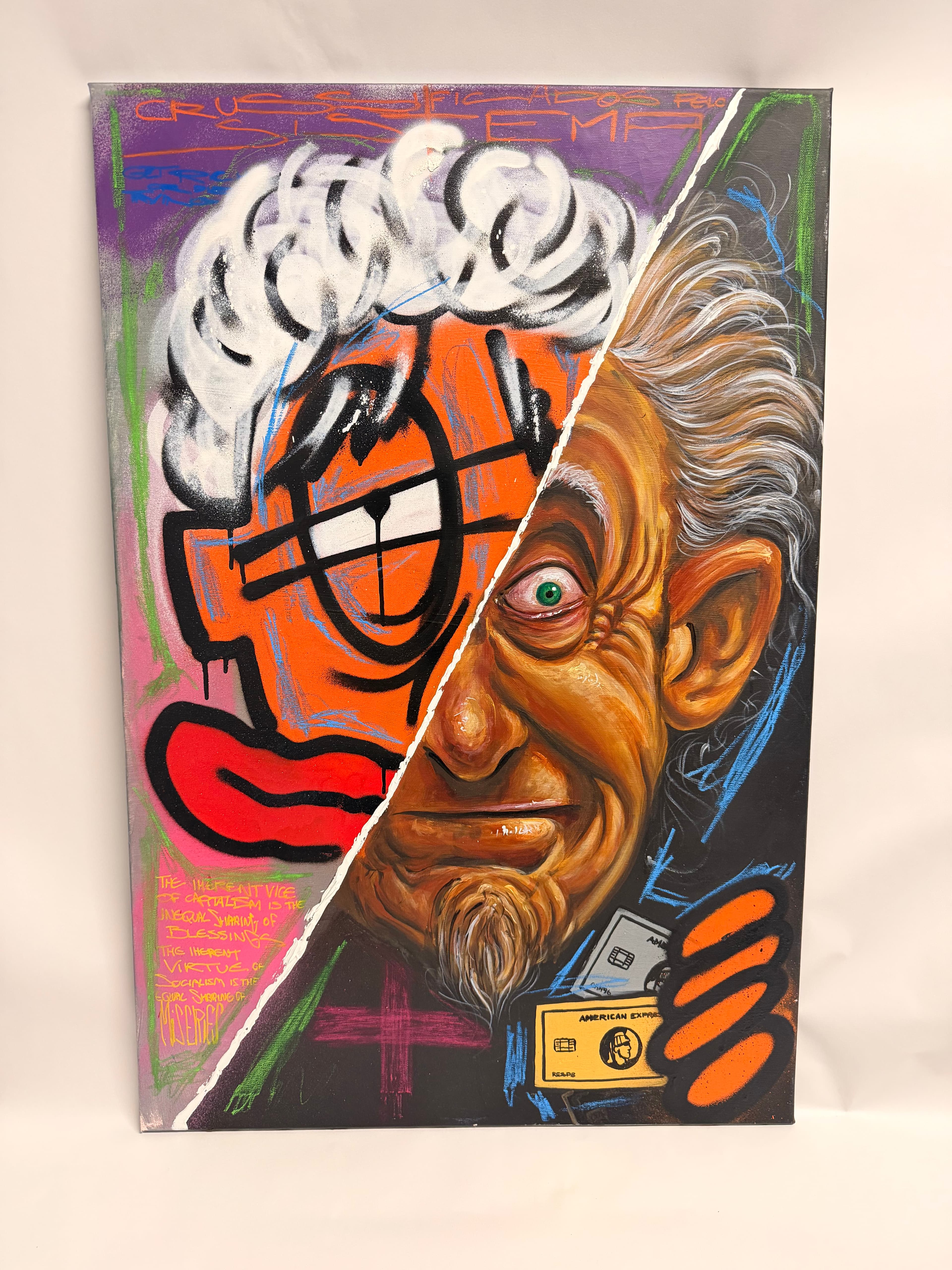 Painting titled The Price Of Status from the Chaos and Dignity series