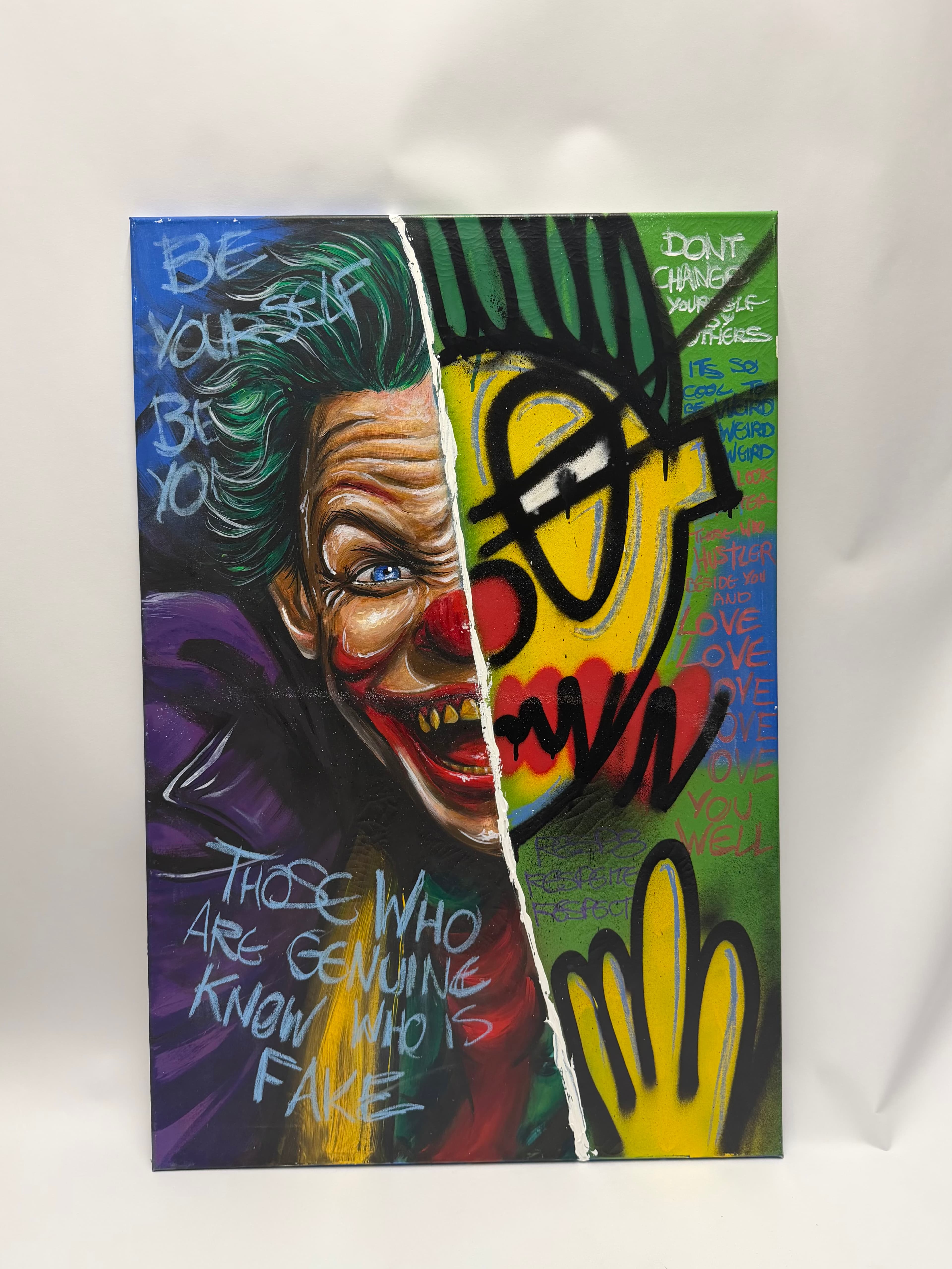 Painting titled Be Yourself from the Chaos and Dignity series